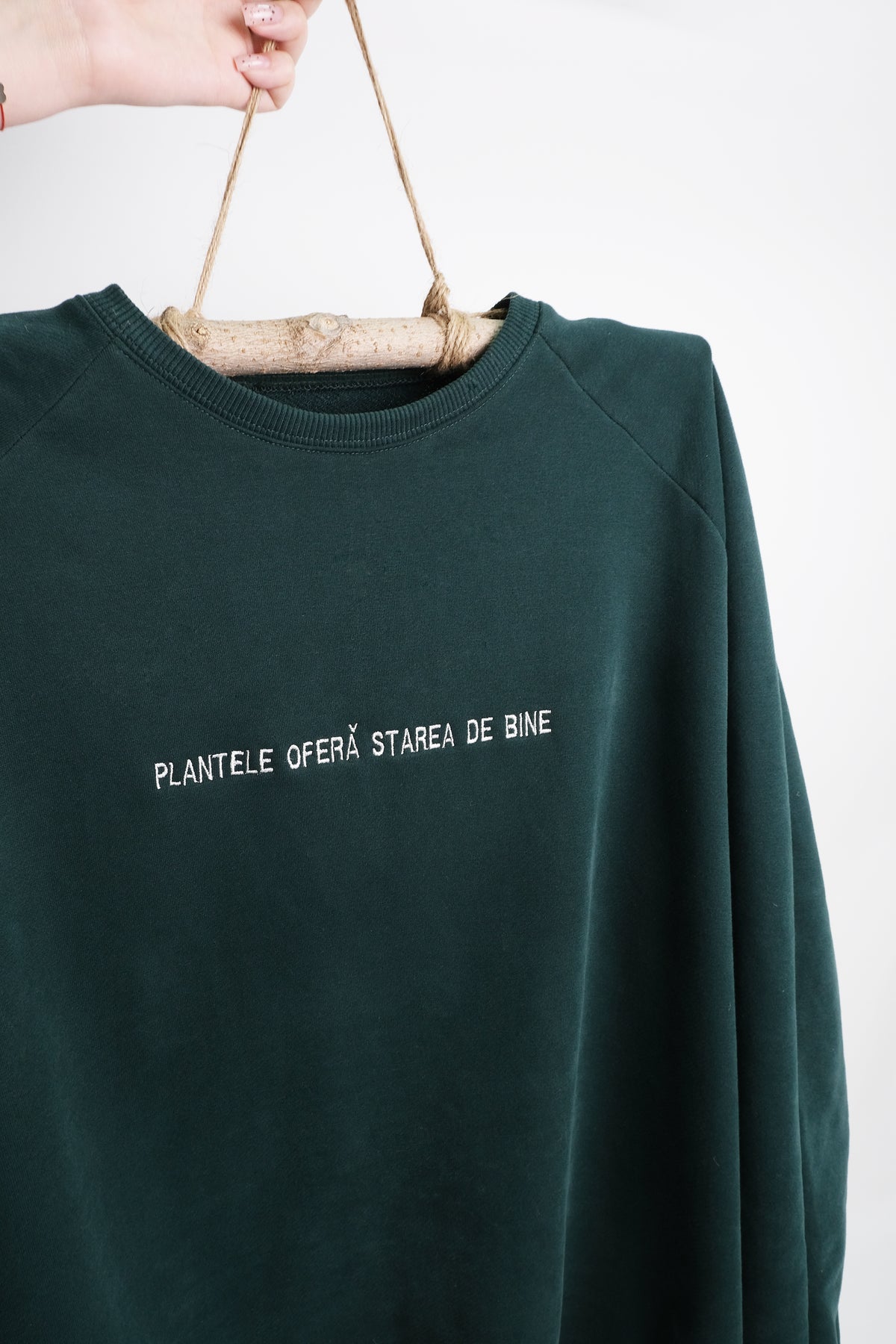 Hanorac Plantele oferă stare de bine Verde smarald Verde smarald
bej