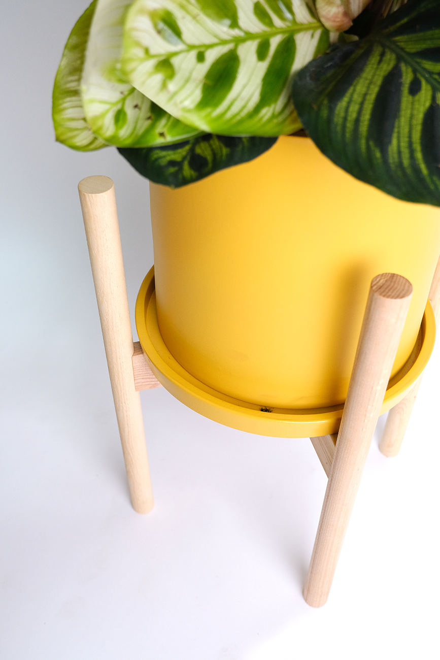 Suport lemn vopsit rotund