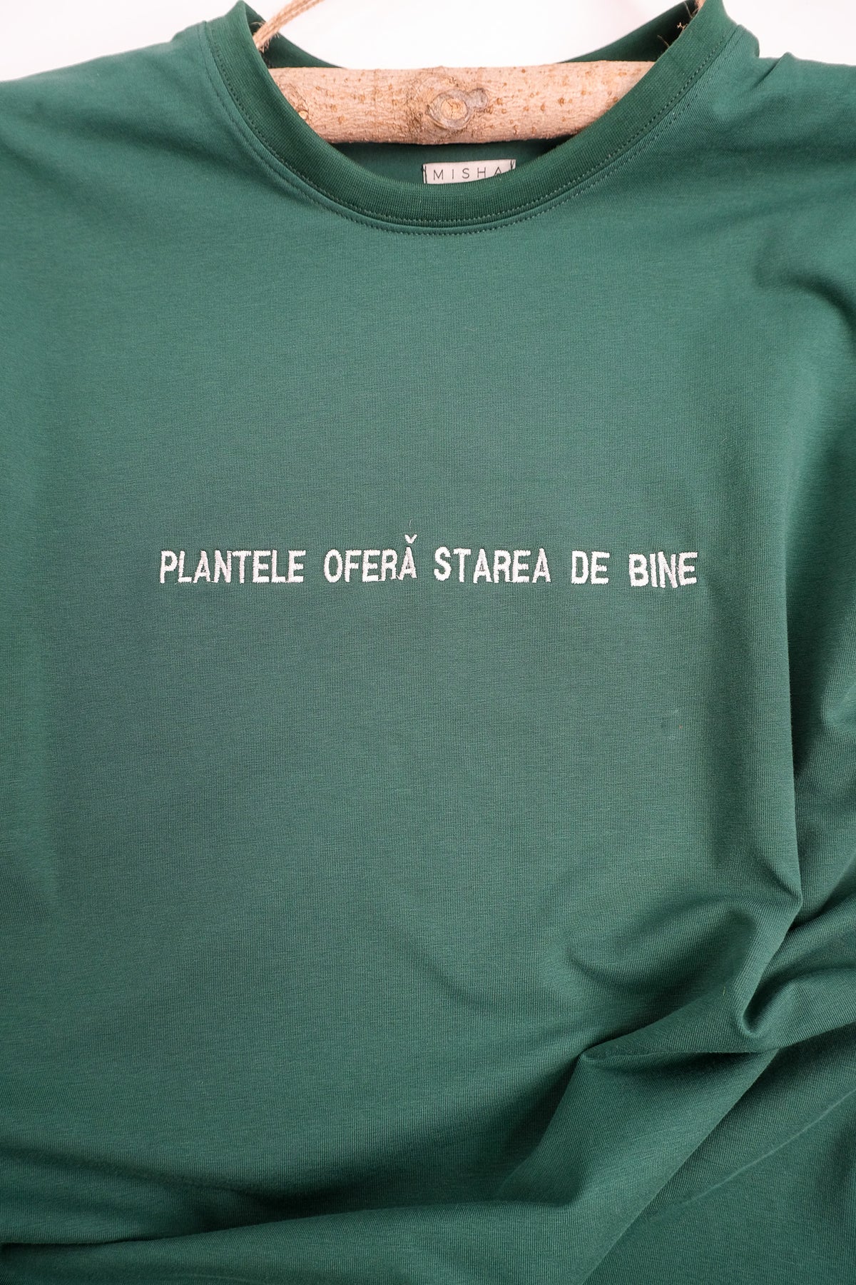 Tricou Verde Plantele oferă stare de bine Verde
alb