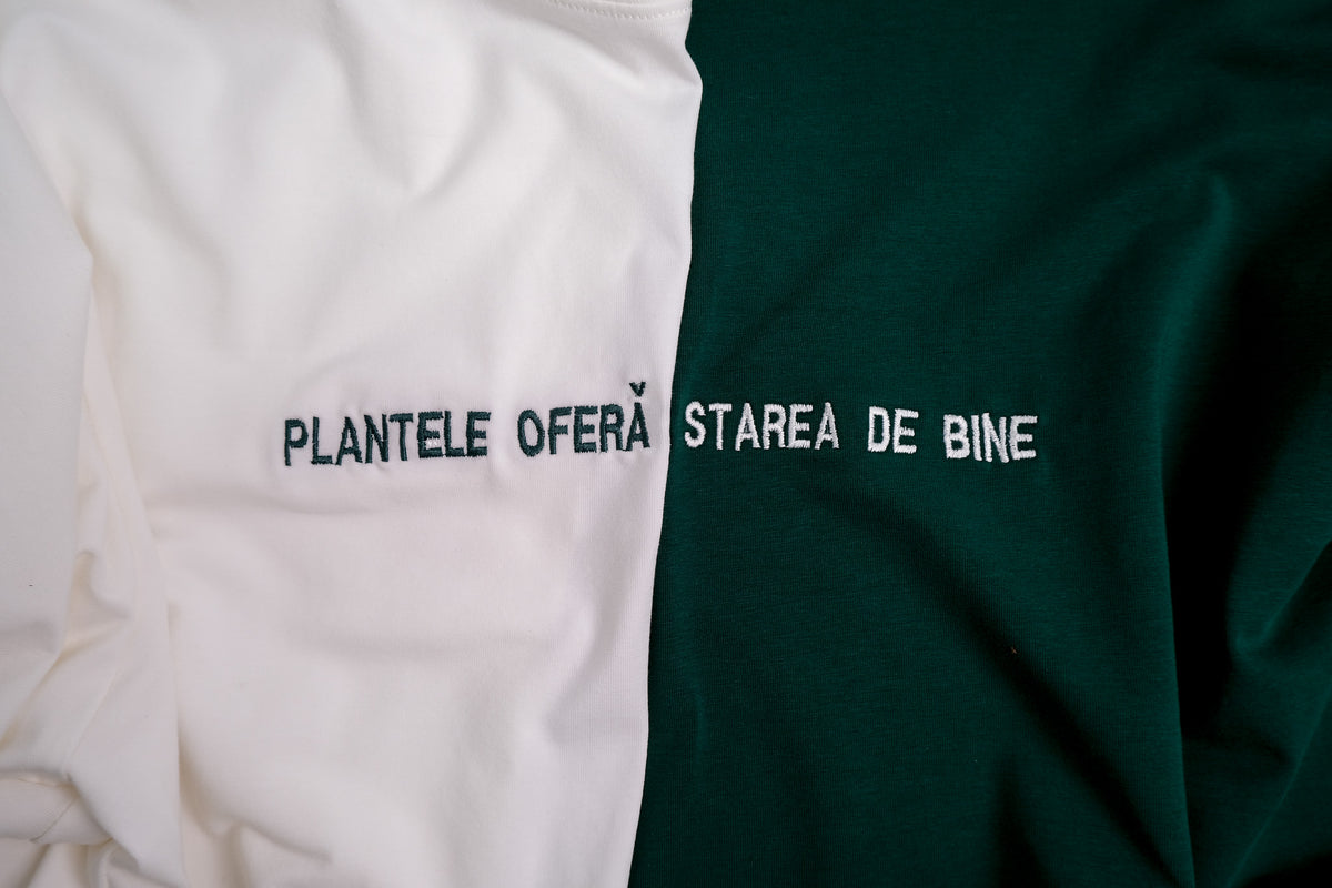 Tricou Verde Plantele oferă stare de bine Verde
alb