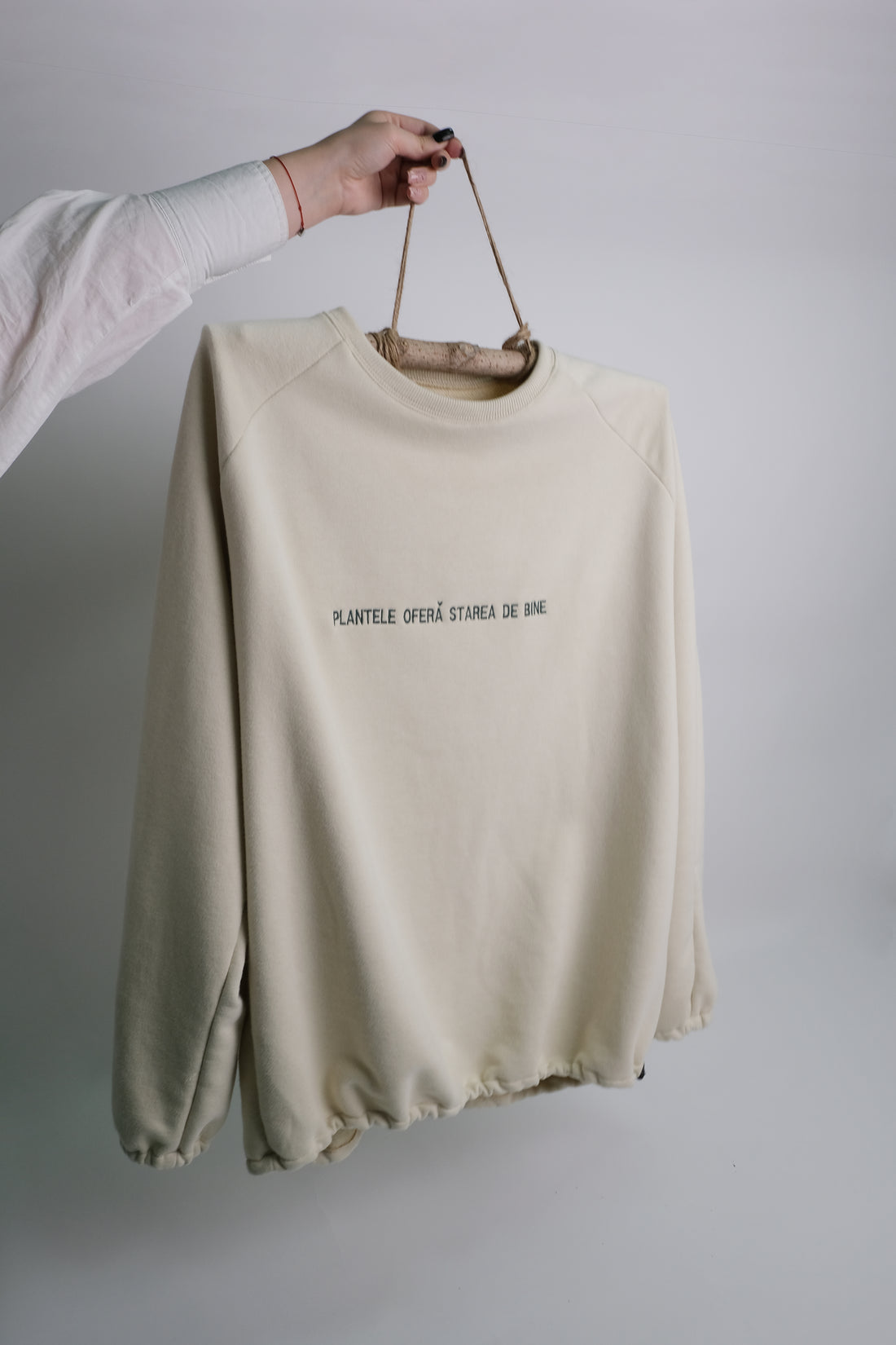 Hanorac Plantele oferă stare de bine Alb Verde smarald
bej