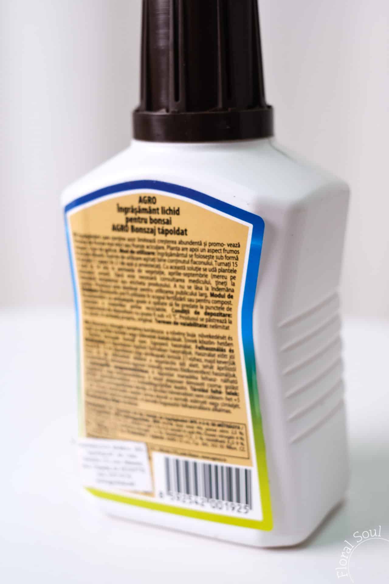 Ingrasamant lichid bonsai