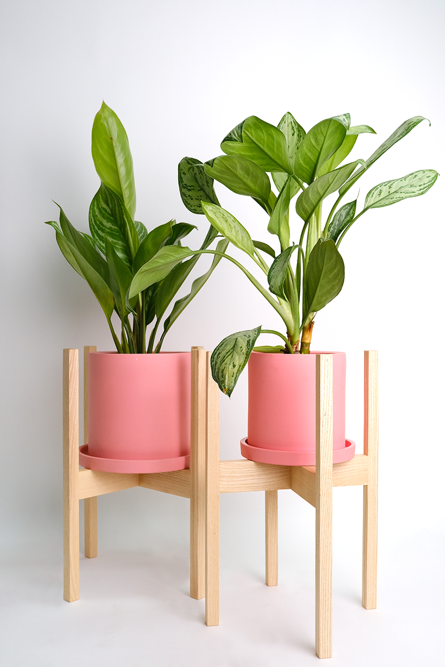 Suport lemn natural rotund