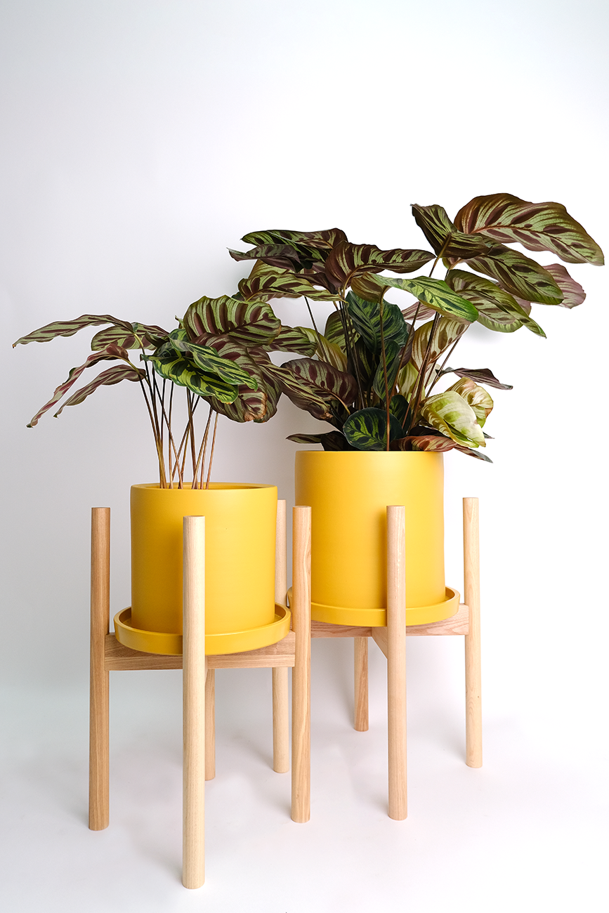 Suport lemn natural rotund