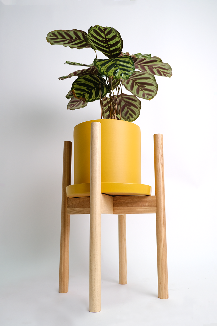 Suport lemn natural rotund