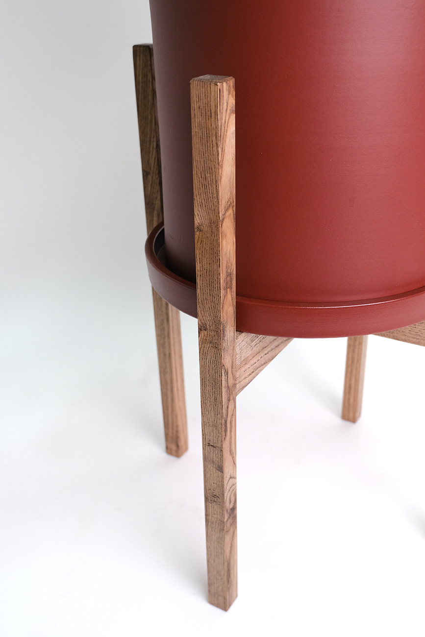 Suport lemn natural pătrat