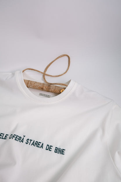 Tricou Verde Plantele oferă stare de bine Verde
alb